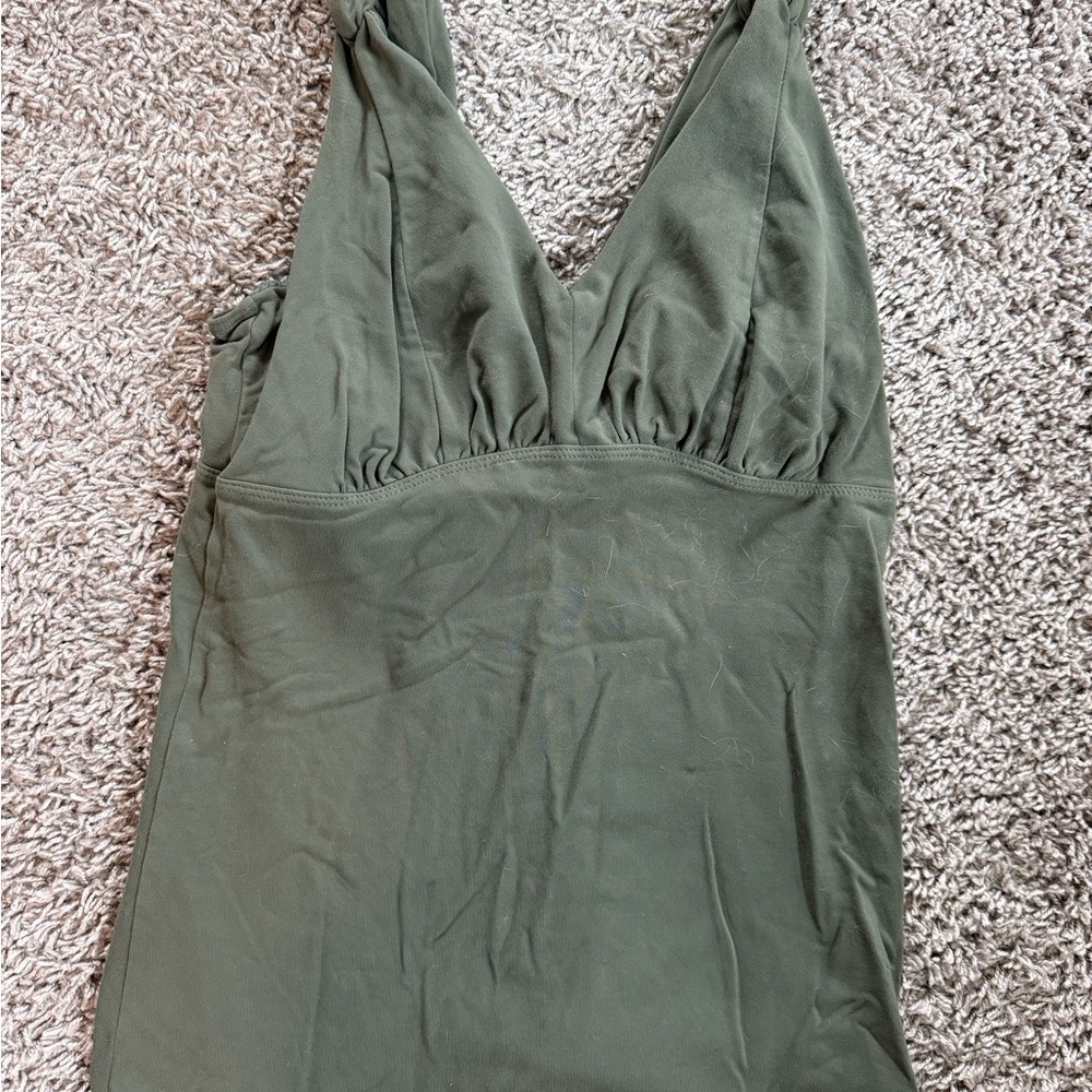 Athleta Sage Green Ribbed Top